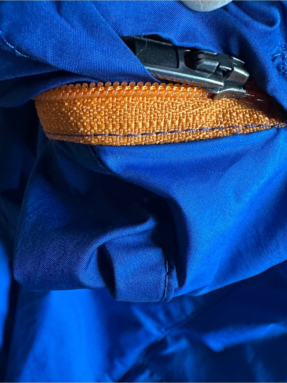 Patagonia blue jacket light wear jacket removable hood vguc 12/18 - Picture 9 of 13